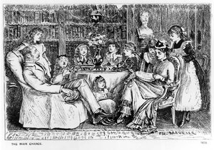 メインチャンス、パンチからのイラスト、1878 作： George du Maurier