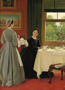 アフタヌーンティー、1865年。 作： George Dunlop Leslie
