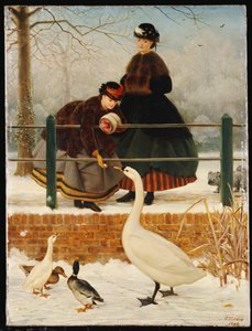 Frozen Out、1866 作： George Dunlop Leslie