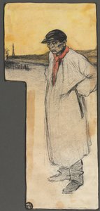 1901年以降の本の挿絵、立っている男性の図のデザイン.