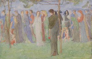 行列、1898年頃（水彩） 作： George Dutch Davidson