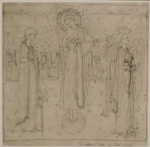 愛の後退の不思議な形、c.1898-1901（鉛筆） 作： George Dutch Davidson