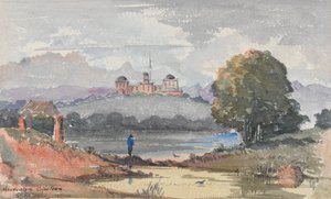 天文台、ケープタウン。 J・マクレア卿の邸宅、1859～62年頃（水彩） 作： George E.L.S. Sanford