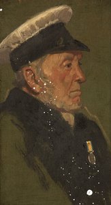 W.ラヴィントンの肖像（R.N.）1920年頃（パネルに油彩 作： George Edmund Butler