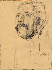 庭師のバレット (紙に鉛筆) 作： George Edward Horton