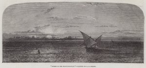 地中海の夕日 作： George Edwards Hering