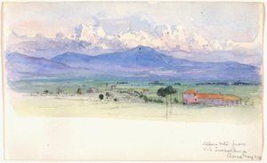 ローマ、トゥスコラーナ通りからのアルバン山脈 作： George Elbert Burr