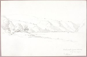 上から見たバカラック（ライン川） 作： George Elbert Burr