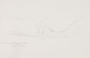 ビンゲンの下 ライン川を見下ろす 作： George Elbert Burr