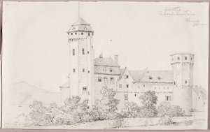 オーベルラーンシュタイン城、ライン川 作： George Elbert Burr