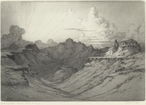 砂漠の夕日 作： George Elbert Burr