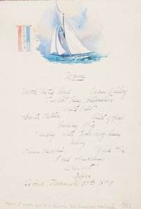 米国夕食会のメニュー、オックスフォード 作： George Elbert Burr