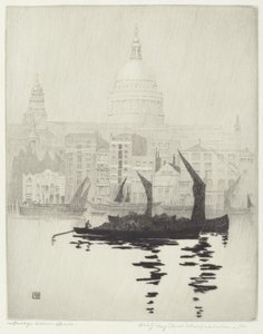 ミスティ・デイ、ポールズ・ワーフ、ロンドン 作： George Elbert Burr