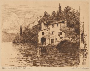 コモ湖で 作： George Elbert Burr