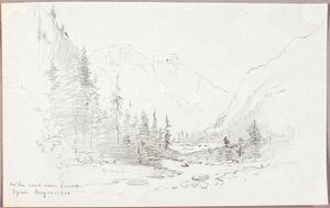 チロル州ランドロ近郊の道路にて 作： George Elbert Burr