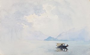 雨、ベラージオ、1898年。 作： George Elbert Burr