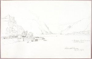 ザンクト・ゴアールのライン川 作： George Elbert Burr