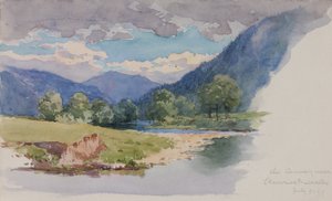 1899年、ウェールズのスランウスト近くのコンウェイ。 作： George Elbert Burr