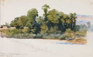ウィルトン城のワイ川（ウェールズ） 作： George Elbert Burr