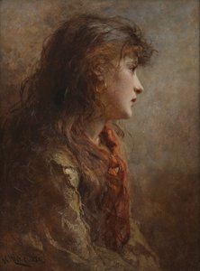 ジプシーガール、1880 作： George Elgar Hicks