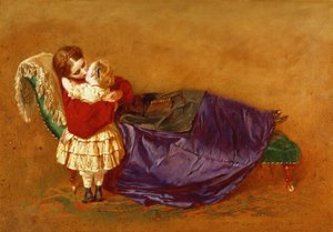 おやすみなさい、1863年（紙に油彩） 作： George Elgar Hicks