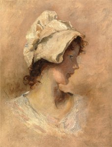 女性の頭 作： George Elgar Hicks