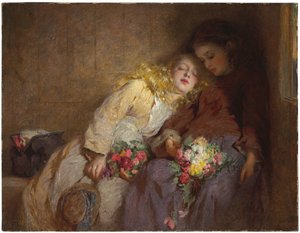 帰郷、1873 作： George Elgar Hicks