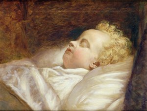 若いフレデリックがついに眠っていたc.1855 作： George Elgar Hicks