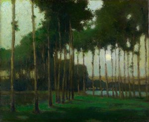 月明かりの風景（キャンバスに油彩） 作： George Elmer Browne