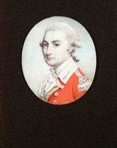 歩兵大尉のミニチュア、1780年頃 作： George Engleheart