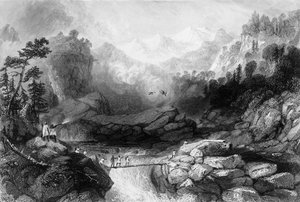 「サンガの横を渡る、ジャンムヌーツリー近く」、1838 年。 作： George Francis White