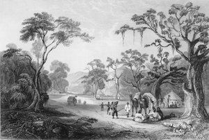 「ケリー峠への入り口」、1838 年。 作： George Francis White