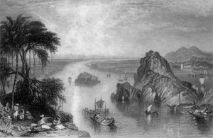 「ガンジス川のコルゴンの岩」、1838 年。