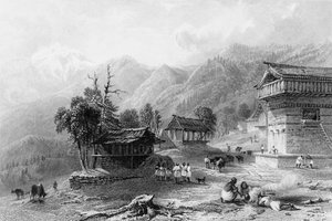 「チュール山にあるカンドゥーの村」、1838 年。