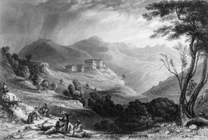 「ナーリの村」、1838年。 作： George Francis White