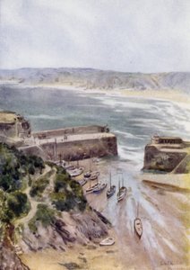 Newquay（カラーリトグラフ 作： George Franck Nicholls
