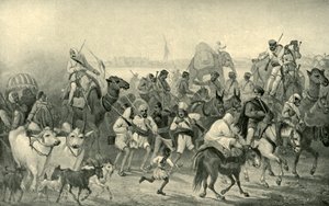 デリーへ急いでいるネイティブの補助者、c1850s、1901。