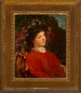 イヴリーン テナントの肖像 (後の F.W.H. マイヤーズ夫人) 1876 年 (キャンバスに油彩) 作： George Frederic Watts