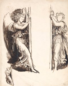 死の法廷での天使のための研究 作： George Frederic Watts