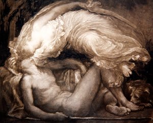 エンディミオン、フランク・ショートの刻印 作： George Frederick (after) Watts