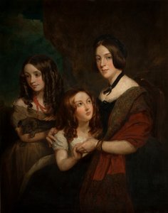 キャロラインとエミリーの2人の娘を持つキャロラインタウンリー夫人（フランシスグラントのコピー）、1860