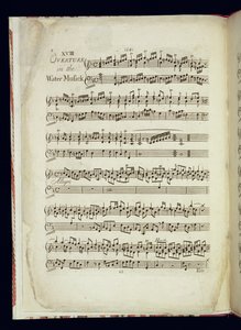 Mu.Ms.447.p2 The Water Musicの1ページ目 作： George Frederick Handel