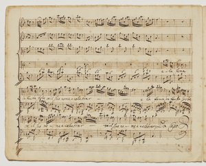 Preggioはソルd "un alma forte、f.6v from" Aditionall [sic] songs for Rinaldo "、c.1717 作： George Frederick Handel