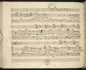 f.44v、ヘンデルのセメレ サイン スコア 作： George Frederick Handel