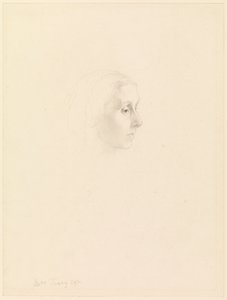 エミリー・テニスンの肖像画のための研究、1862 作： George Frederick Watts