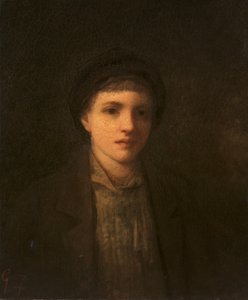 1885年以前の少年の頭。 作： George Fuller