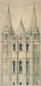 1860年頃の立面図（紙 作： George Gilbert Scott