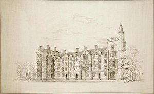 ニュー・カレッジ・オックスフォード新しい建物の提案 作： George Gilbert Scott