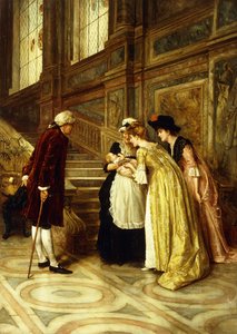 赤ん坊を賞賛し、 作： George Goodwin Kilburne