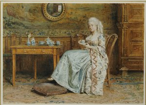 アフタヌーンティー、1876 作： George Goodwin Kilburne